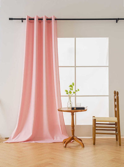 Cotton Market Perdea Cu Capse Roz 140x250cm