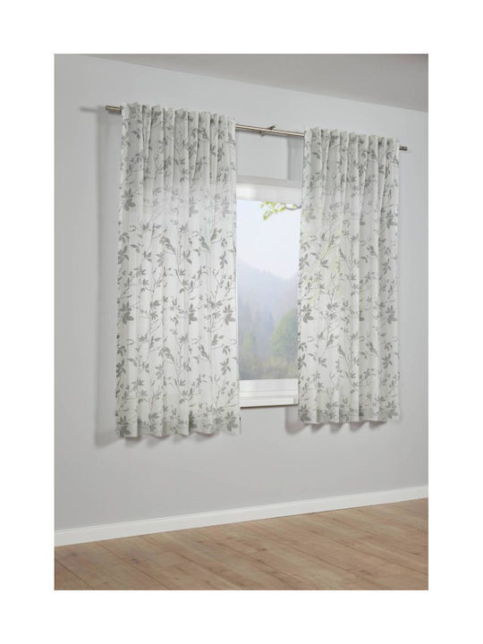 Κουρτίνα με Τούνελ Curtain Γκρι 140x175εκ.