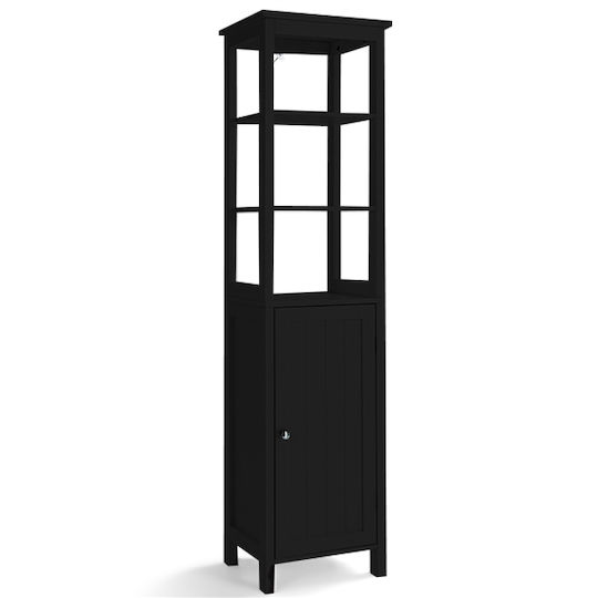 Costway HW66819DK Coloană de baie de podea 40x32x161.5cm Neagră