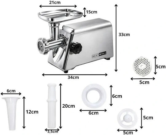 Verk Group Μηχανή Άλεσης Κιμά 800W