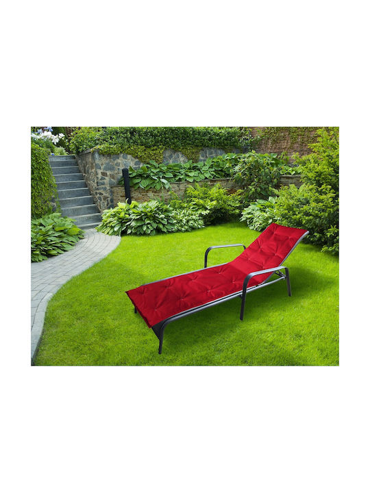 Alcam Wasserdichtes Sonnenbank-Kissen Mit Rückenlehne Rot 50x195cm