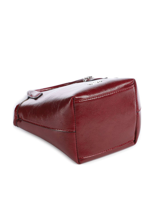Damen Schultertasche Burgundisch