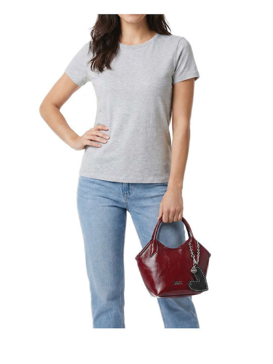 Damen Schultertasche Burgundisch