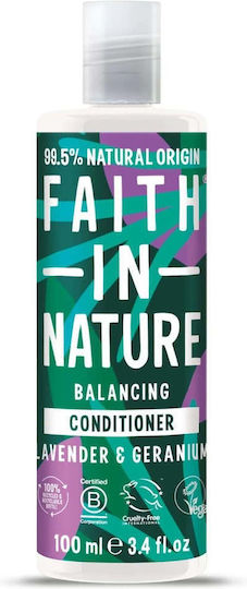 Faith in Nature Balsam De Păr Cu Lavandă Și Geranium Pentru Hidratare Pentru Păr Uscat 100ml