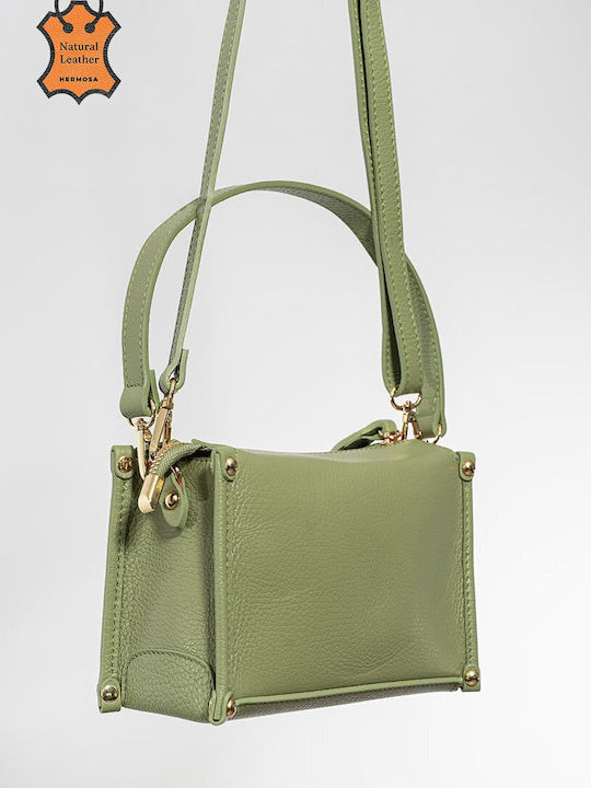Leather Women's Shoulder Bag Green