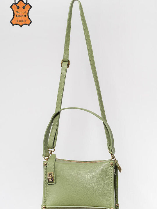 Leather Women's Shoulder Bag Green