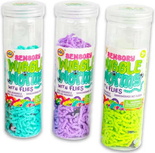 Real Fun Toys Wiggle Worms With Flies Антистрес Многоцветен