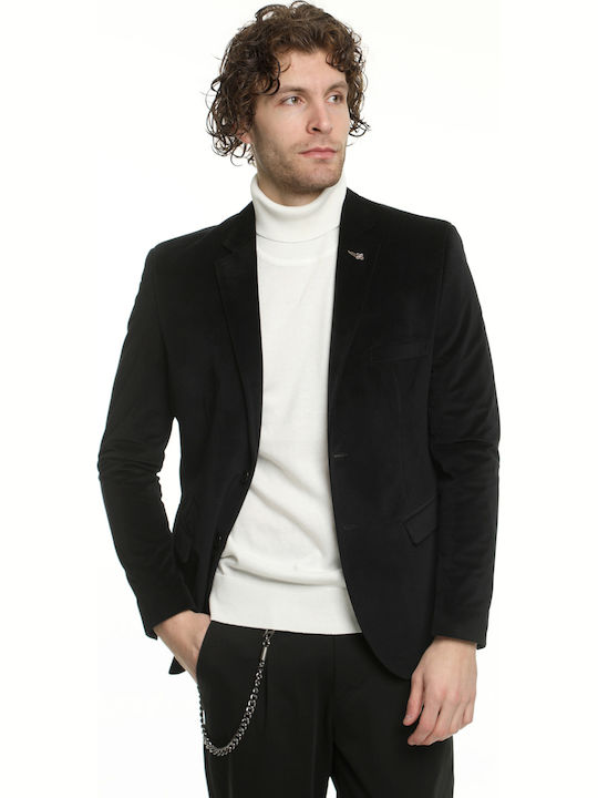 Men’s Suit Jacket with Slim Fit Black