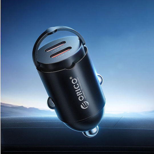 Orico Miniring 30w 2x Usb-c Car Charger Black Mr-30-2c Orico-mr-30-2c-bk-ep-hu