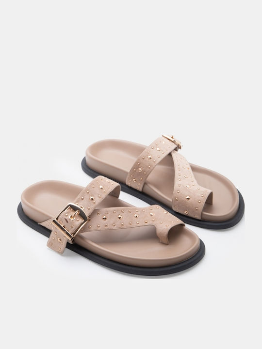 Women's Flat Sandals Flatforms Beige