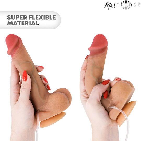 Intense Realistic Dildo with Scrotum, Suction Cup and Ejaculating Flesh