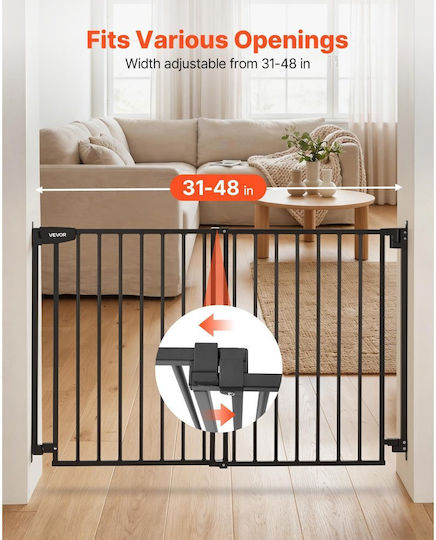 Vevor Πόρτα Σκύλου από Πλαστικό σε Μαύρο Χρώμα