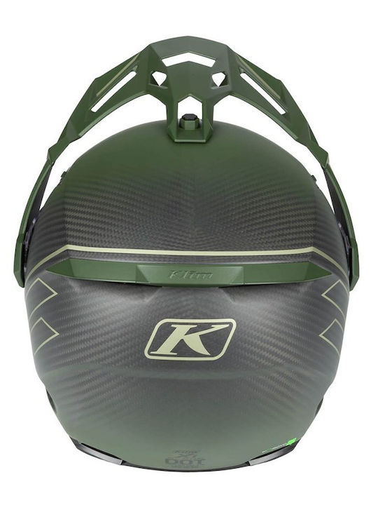 Klim X1 Alpha Quanta Matte Rifle Green - Oil Green Motorcycle Helmet On-Off ECE 22.06 / DOT 1550gr with Pinlock and Sun Visor