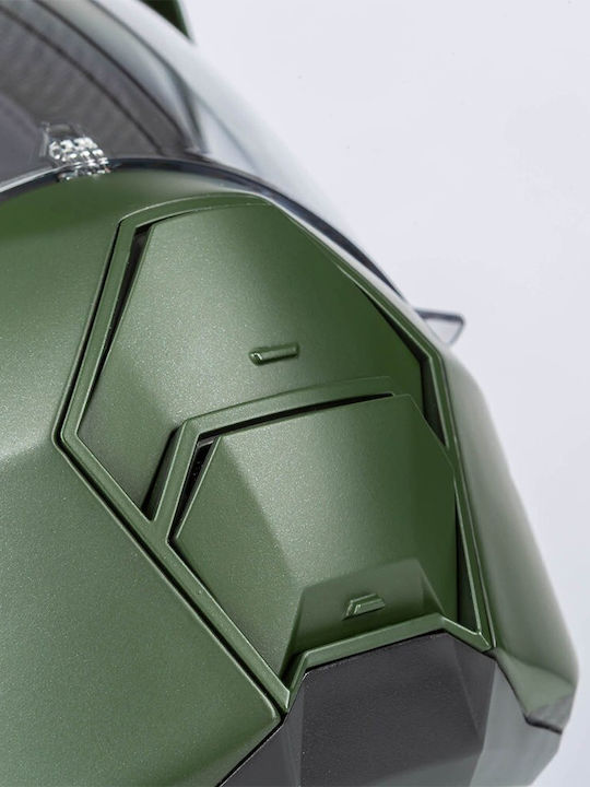 Klim X1 Alpha Quanta Matte Rifle Green - Oil Green Motorcycle Helmet On-Off ECE 22.06 / DOT 1550gr with Pinlock and Sun Visor