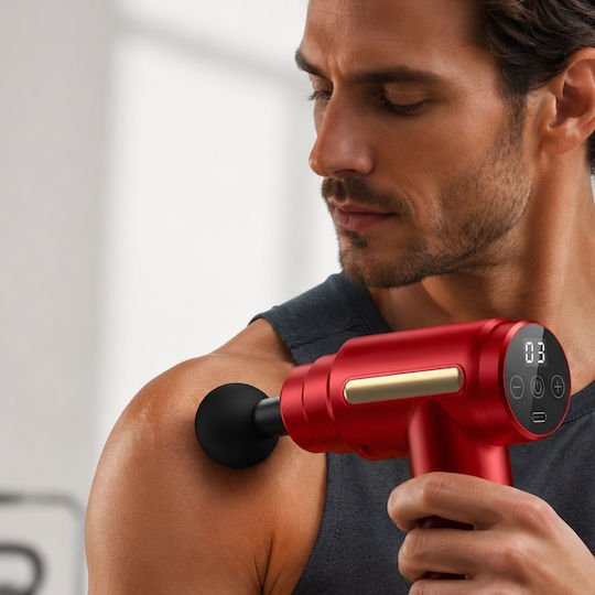 Avizar Percussion Elektrische Massager Mit Drahtlosem Digitalen Bildschirm 1200mAh Rote