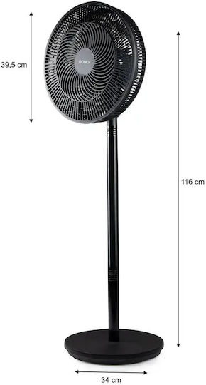 Domo Ventilator Pe Piedestal 55W Diametru Ventilator 39.5cm Negru