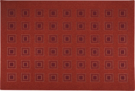 Modern Synthetic Rug Sculpture 2612-407 Red 0.80x1.50 Red