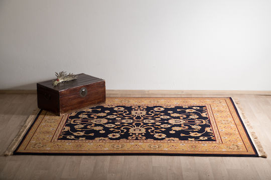 Klassischer Wohnzimmer Teppich aus Wolle Elite 2117 1,50x2,30 Decostar Blauer