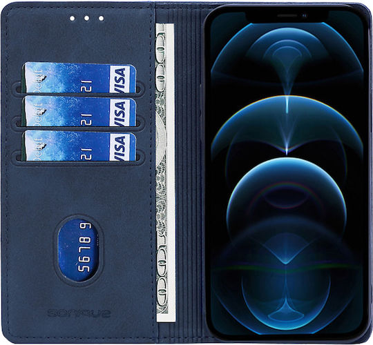 Vintage Magnet Wallet Case Sonique Motorola Moto G57 Power 5g Moto G67 Power 5g Dark Blue