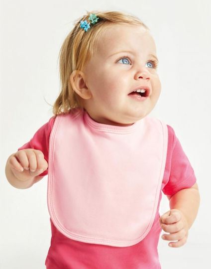 Koupakoupa Youtube Baby Bib Fabric with Hoop & Loop Fastener Pink