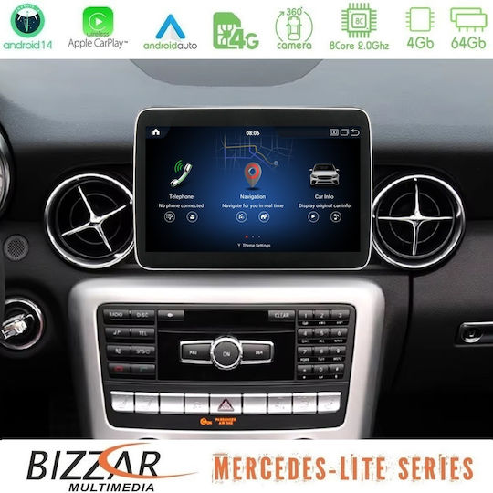 Bizzar Auto-Audiosystem Für Mercedes-Benz SLK 2011-2015 Bluetooth USB Eingebautes Wi-Fi GPS Apple CarPlay Android Auto Notenblätter Mit Touchscreen 9 Zoll