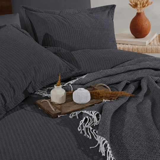 Clasy Home Set Huse Pentru Pilote Dublu 200x220cm Gri