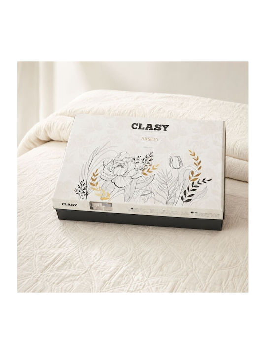 Clasy Home Set Huse Pentru Pilote 100% Bumbac 200x220cm Dublă Cu 2 Fețe De Pernă & 1 Cearșaf Roșie