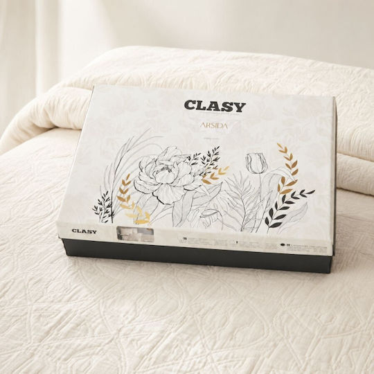 Clasy Home Σετ Παπλωματοθήκη Βαμβακερή 200x220cm Διπλή με 2 Μαξιλαροθήκες & 1 Σεντόνι Κόκκινη