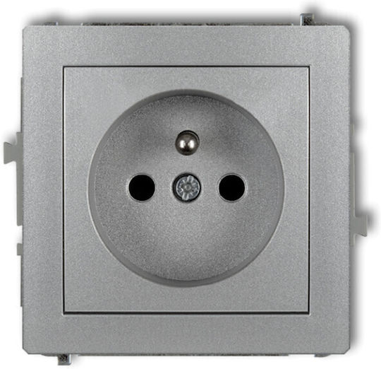 Karlik Power Socket Silver 1pcs