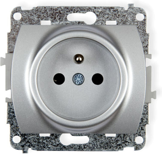 Karlik Power Socket Silver 1pcs