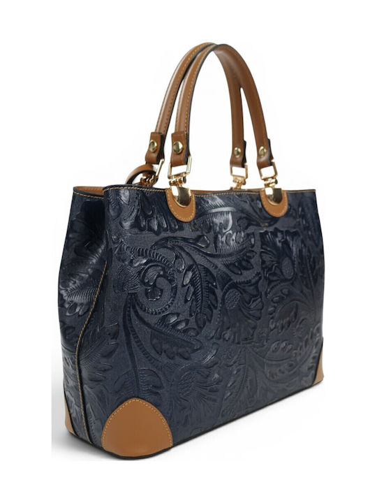 Leder Damenhandtasche Schulter Crossbody Handtasche Blau
