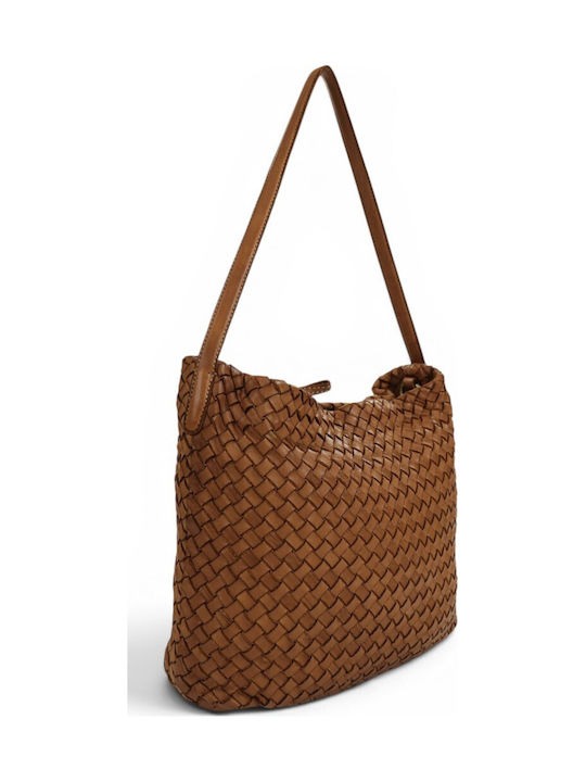 Leder Damen Hobo Tasche Tabac