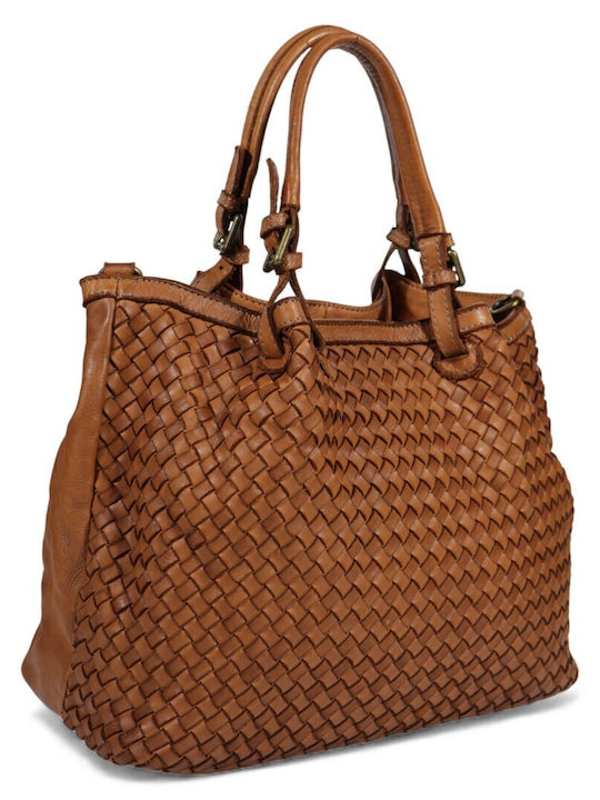 Leather Women's Shopper Bag Brown