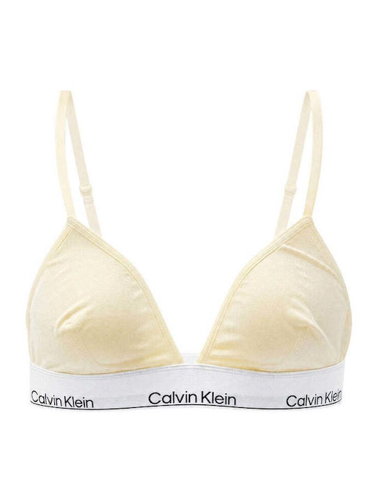 Calvin Klein Lightly Lined Triangle Women's Bralette Yellow