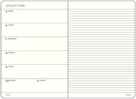 12m Weekly Planner Notebook 2027 A5 Hardcover Cherry Leuchtturm 1917 4070292002026