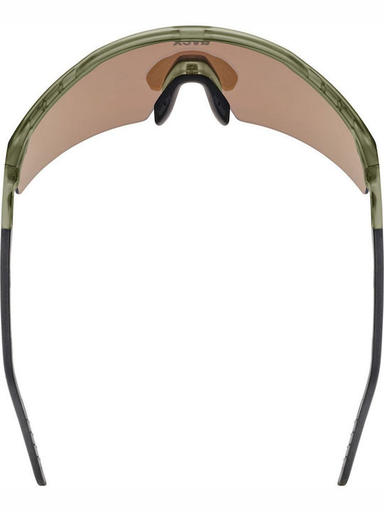 Uvex Unisex Sunglasses with Gold Frame and Green Mirror Lens S5340047716