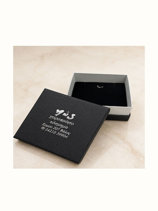 Ηώς Σκουλαρίκια από Ασήμι με Πέτρες Πράσινα