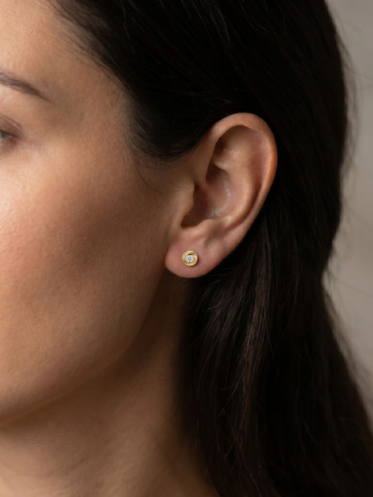 Kiriakos Gofas 14K Gold Ohrringe mit Steinen