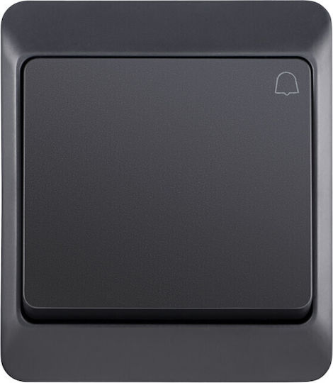 Elektro Plast Waterproof Wall Switch Lighting One-Way with Frame Gray