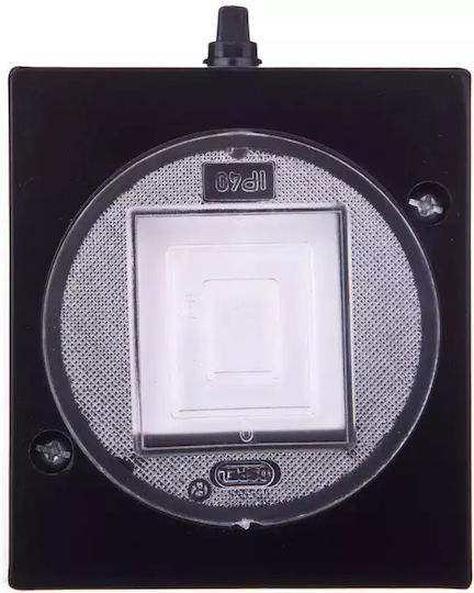 Ospel Comutator De Perete Electric Rezistent La Apă Sens Unic Fără Ramă Negru