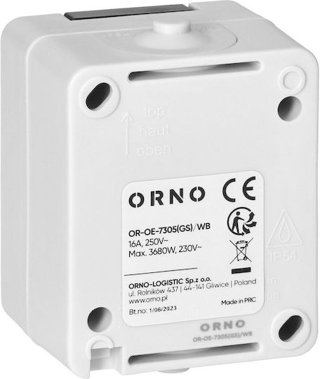 Orno Πρίζα Ράγας 230V