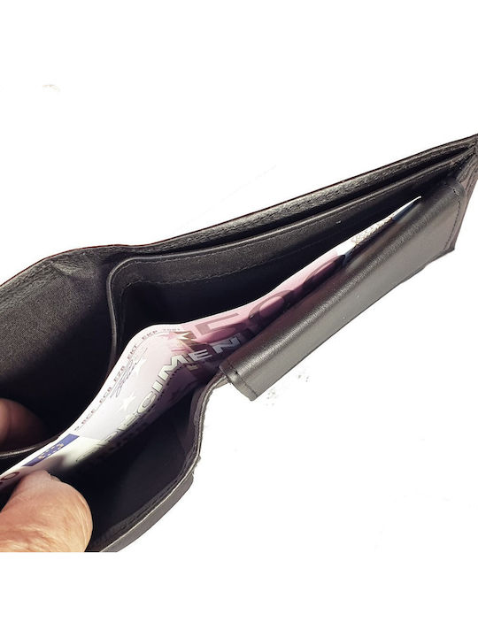Δερμάτινο Ανδρικό Πορτοφόλι με RFID Μαύρο