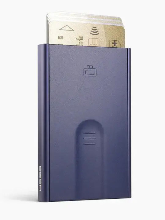 Men's Card Wallet with RFID Blue