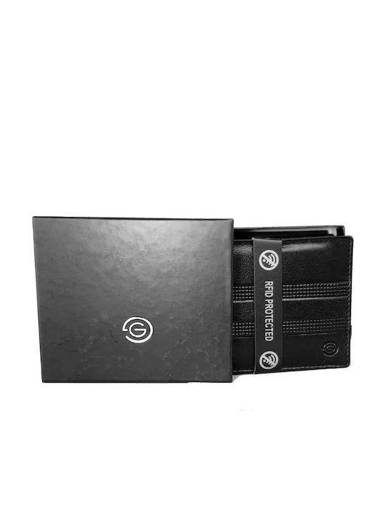 Leather Men's Wallet With RFID Black