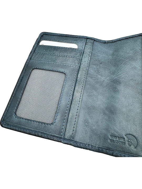 Portofel bărbătesc de Piele pentru Carduri cu RFID Tabac Maro