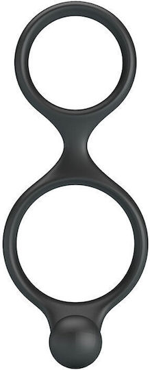 Crazy Bull Florian Double Cock Ball Ring Black
