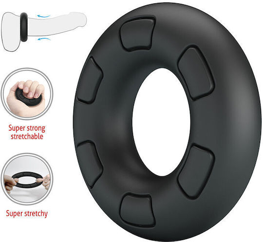 Crazy Bull Bertram Super Soft Silicone Cock Ring Black