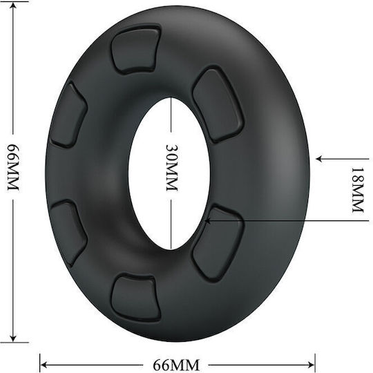 Crazy Bull Bertram Super Soft Silicone Cock Ring Black