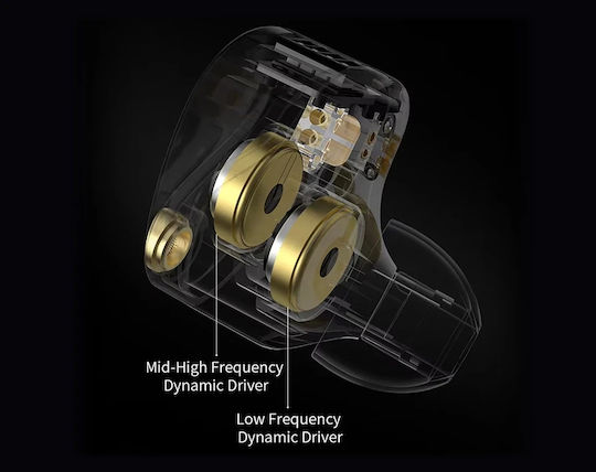 KZ Ακουστικά Ψείρες In Ear Castor Pro Gray No Mic Bass Up Edition Γκρι