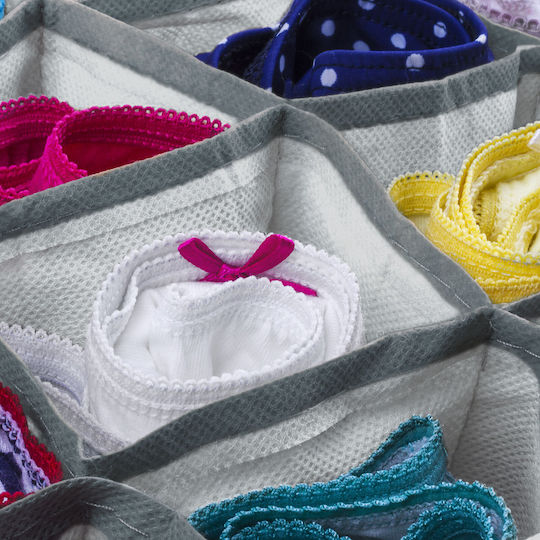 Alista Home Cutie Textilă de Depozitare pentru Cravate / Lenjerie Intimă / Centuri / Șosete în Culoare Gri 32x32x12cm Alista Home Cutie Textilă de Depozitare pentru Cravate / Lenjerie Intimă / Centuri / Șosete în Culoare Gri 32x32x12cm